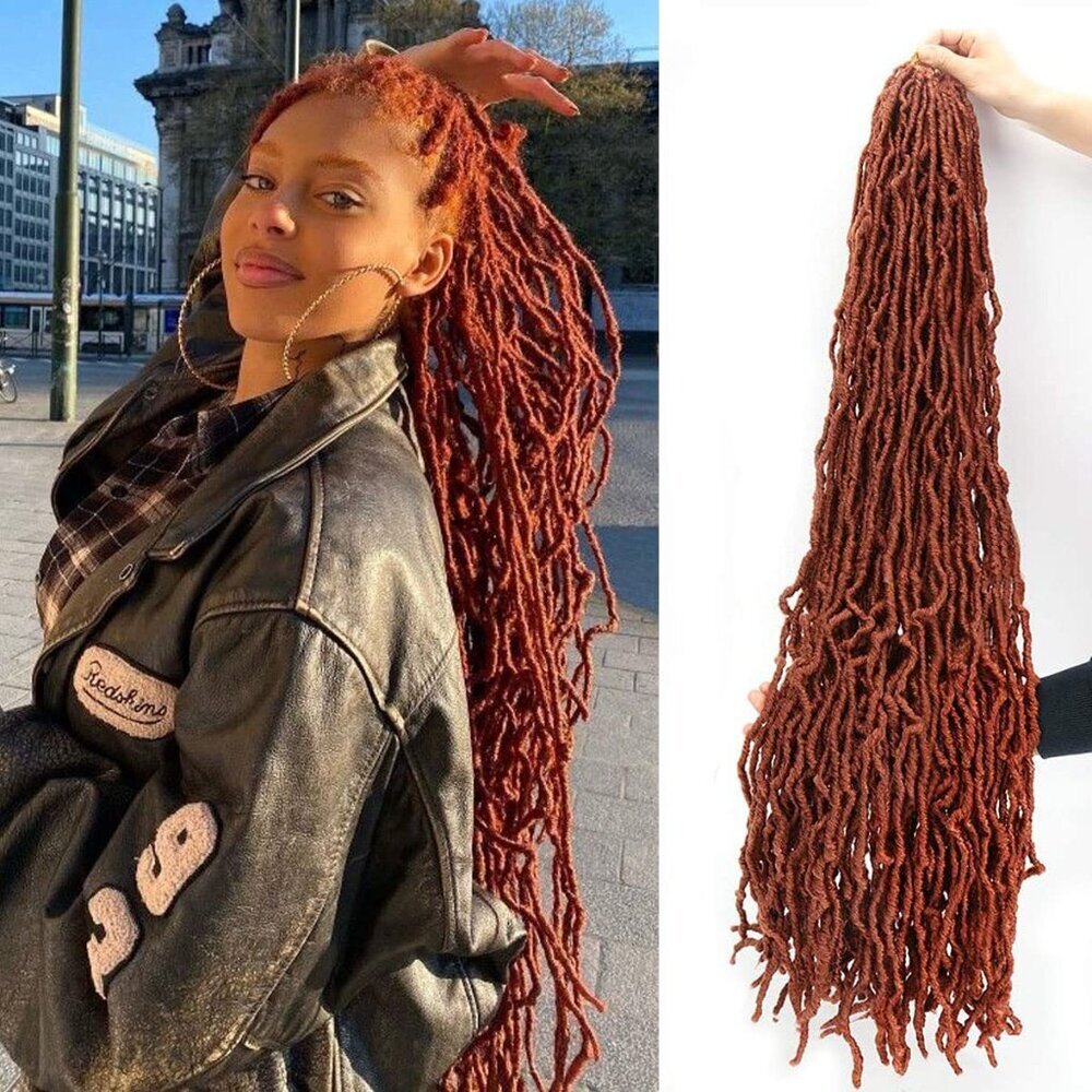 Soft Locs Crochet Hair 36 Inch Wavy Synthetic 7 Packs Lightweight Stylish